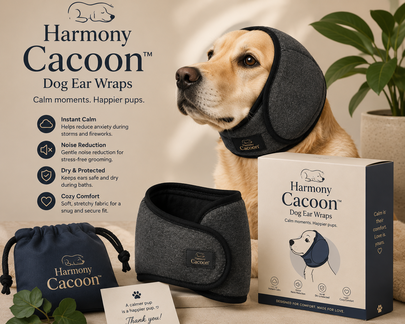 Harmony Cacoons Pet Ear Wraps