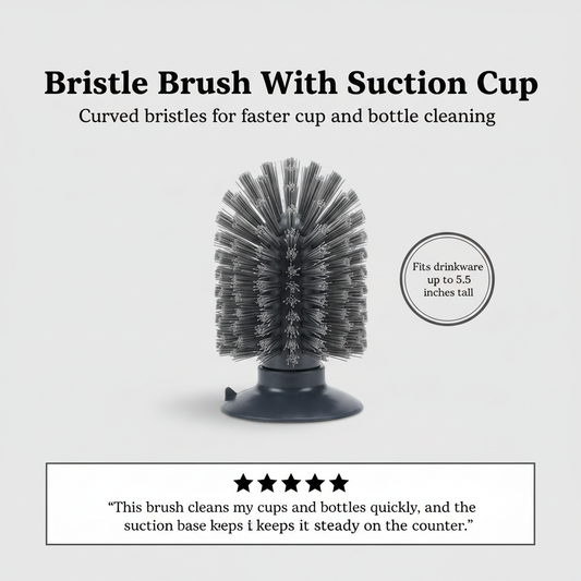 Bristle Brush With Suction Cup