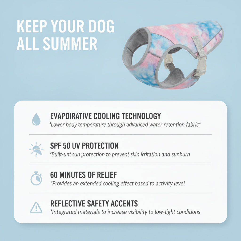 Dog Cooling Vest with SPF Protection
