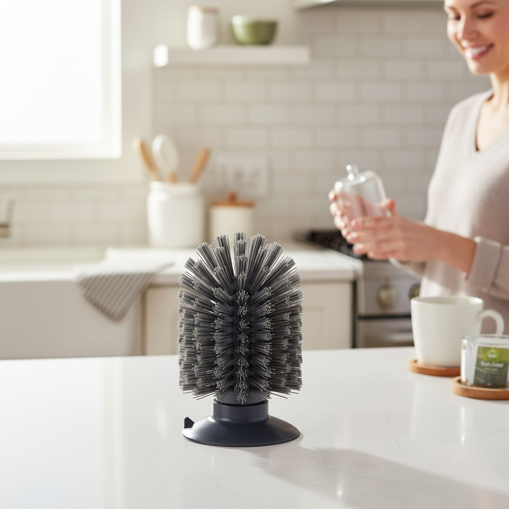 Bristle Brush With Suction Cup