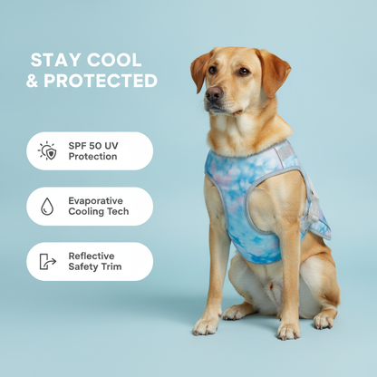 Dog Cooling Vest with SPF Protection